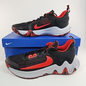 Nike Giannis Immortality 2 Black University Red Wolf Grey DM0825-005 Men's Sz 13